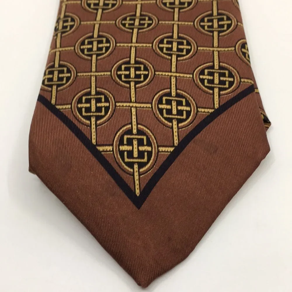 Vintage Smithsonian Institution By Prince Consort Floor Tile Silk Tie